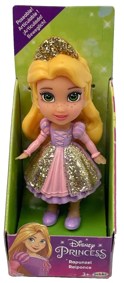 Disney Princess Rapunzel Mini Toddler Poseable Miniature Doll 3.5" Inches