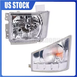 Front Left Headlight+Corner Lamp For Isuzu Npr Npr-hd Nqr Nrr 2008-2019 2020 LH - Picture 1 of 9