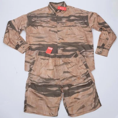 New Diesel XL / L shirt shorts suit set tool tie dyed printed - Image 1 of 4