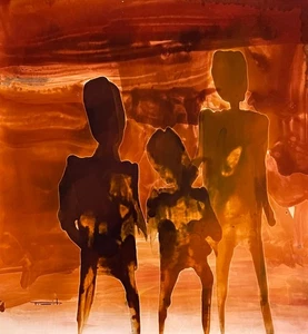 Jose Tonito Original art painting.Organic realism.RETRATO.Otherworldly people - Picture 1 of 3