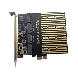 PCIE to M2 Adapter PCI Express X1 3.0 4 Port B Key M.2 NGFF SATA SSD Adapter _pu - Zdjęcie 1 z 11