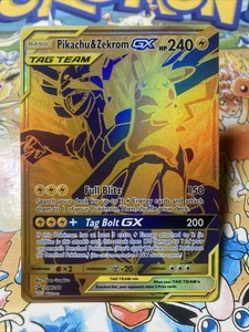 Pikachu & Zekrom GX SM248 NM/M S&M Full Art Promo Gold Pokemon TCG - Bild 1 von 8