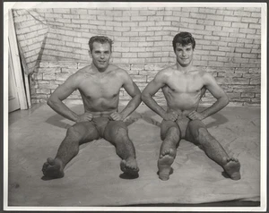 Vintage 1965 Handsome Duo AMG Large 8x10 Athletic Model Guild Original Photo - Picture 1 of 2