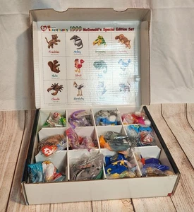 Ty McDonald's Teenie Beanie Babies 1998 completo edición especial conjunto de 12 con caja - Imagen 1 de 4