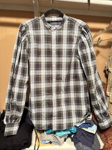 Polo Ralph Lauren Langarm Flanell Button Down Hemd Jungen Größe 4 ohne Kragen - Bild 1 von 3