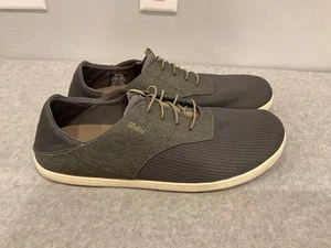 Olukai Nohea Moku Mens Sz 16 Shoes Gray Mesh Casual Relaxed No Tie Boat Sneakers - Picture 1 of 10