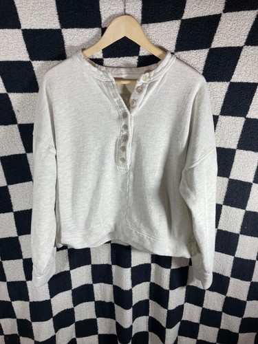 OFF WHITE Felpa Citizens of Humanity Cora Henley taglia Large made in USA