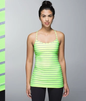 Camiseta sin mangas para mujer Lululemon Power Y a rayas talla 6 Foto 1 de 4