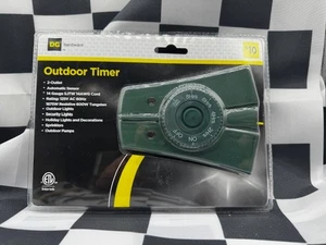 DG Hardware Temporizador Exterior 2 Tomas Sensor Automático de Anochecer y Temporizador Horario - Imagen 1 de 4