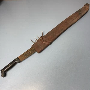 Machete WW2 Collins & Co con Fodera in Pelle – Originale d’Epoca - Foto 1 di 18
