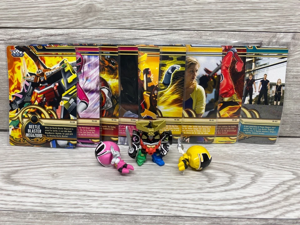 LOTE de minifiguras + tarjetas coleccionables Power Rangers MEGA Samurai Bandai 2011 (B) Foto 1 de 2