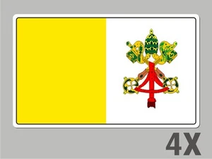 4 Vatican stickers flag decal bumper car bike emblem vinyl FL079 - Bild 1 von 1