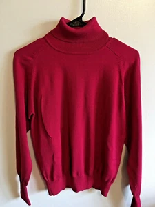 Talbots Damen Pullover Rollkragen 100% Baumwolle Rot Größe S - Bild 1 von 6