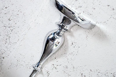 Console Muro Mensola Alluminio Argento Barocco Repro 60x25x13 CM Specchio Nuovo - Immagine 1 di 4