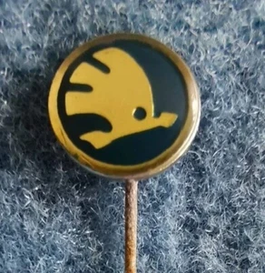 Skoda Anstecknadel Blau Gold 80er Jahre  - Bild 1 von 2