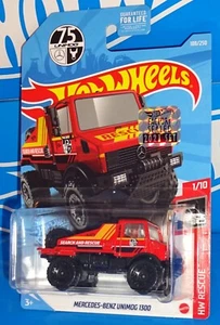 Hot Wheels New 2021 Factory Set HW Rescue #188 Mercedes-Benz Unimog 1300 Red SAR - Picture 1 of 2