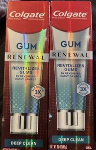 (2) Colgate GUM RENEWAL Revitalizes Gums Toothpaste DEEP CLEAN 3oz - Picture 1 of 2