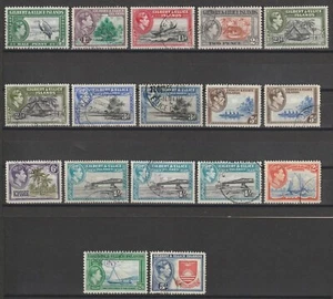 GILBERT & ELLICE ISLANDS 1939/55 SG 43/54 & 47a/51ab USED - Picture 1 of 1