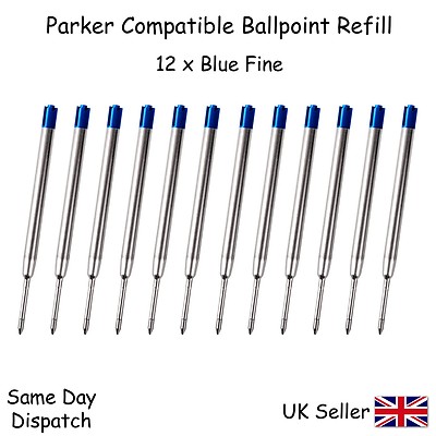 Genuine Parker BALL POINT / ROLLERBALL Refill Medium Fine BLACK /BLUE UK - Foto 12