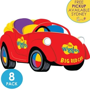 THE WIGGLES PARTY SUPPLIES 8 PACK CAR SHAPED PAPER PLATES BIRTHDAY DECORATIONS - Picture 1 of 1