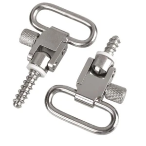 1 Pair Quick Detach Stainless Steel Sling Swivels for Gun Rifle 1″ Sling Mount  - Picture 1 of 5