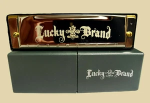 Armónica M. Hohner LUCKY BRAND Exclusiva Cromo Nueva en Estuche Original LLAVE DE C - Imagen 1 de 15