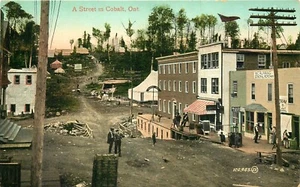 STREET SCENE, COBALT, ONTARIO, CANADA, VINTAGE POSTCARD - Picture 1 of 2