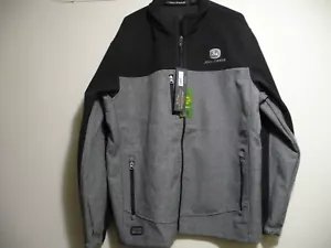 John Deere Jacket Men's 2X Dri-duck Motion Heather/Black LP69899 - Picture 1 of 2