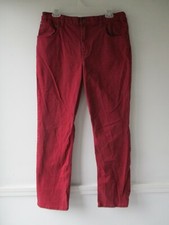 Arizona Jean Co. Women's Size Skinny 20 Husky Cotton Blend Solid Red Pants