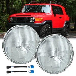 For FJ Cruiser 2007-2014 2x 7''Inch Round LED Headlight Combo Hi/Lo Beam Housing - Picture 1 of 14