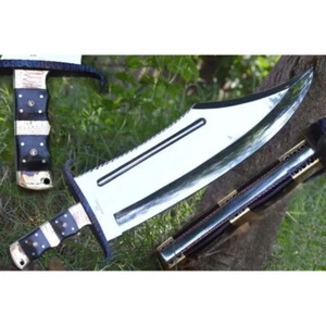 Custom Handmade Extra Large Hunting Bowie Knife Bowie Survival Knife D2 Steel - Picture 1 of 6