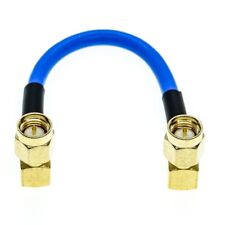 SMA male Right Angle to SMA male 90° RG405 0.086" lot Semi Flexible Cable Blue