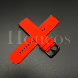 20 22 MM Red/BLK Silicone Rubber Watch Band Strap Fits for Citizen Quick Release - Picture 1 of 5