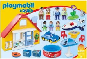Playmobil 1.2.3 Ferienhaus 9527 – mit Auto, Pool & Boot – ab 1,5 Jahren - NEU - Bild 1 von 2