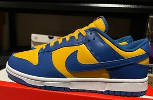 Nike Dunk Low UCLA Mens US 9 BRAND NEW Yellow University Gold Blue Jay Deadstock - Picture 1 of 4