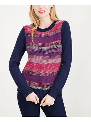 Maison Jules Women's Top XS Knit Pullover Sweater Blue Multi Stripe XS - Image 1 of 4