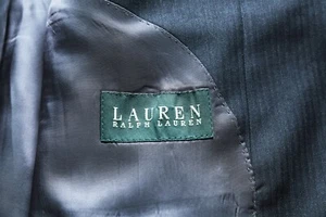 New Lauren Ralph Lauren $500 2Piece Suit 44R Charcoal Gray Herringbone Wool NWOT - Picture 1 of 7