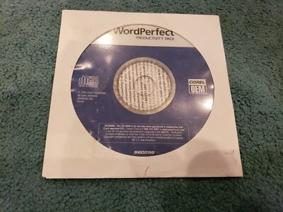 2004 Corel WordPerfect Productivity Pack PC CD ROM OEM Windows Sealed - Image 1 of 2