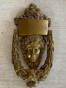 Türklopfer aus Messing Viktorianisches Gesicht - Bild 1 von 10