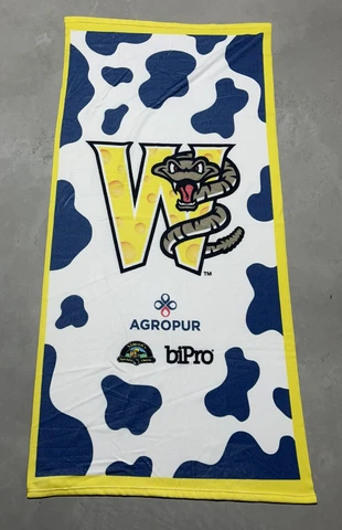 Wisconsin Timber Rattlers Towel - Appleton Microfiber Bath Towel — SGA Rare MiLB Cover