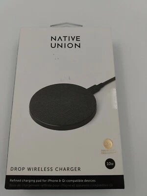 Native Union Drop Fast Charging 10W Qi Wireless Charger Charcoal Gray - Image 1 of 2