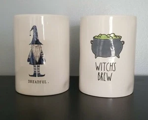 2 velas de Halloween Rae Dunn "Witch's Brew terribles manzana medianoche ámbar especiado - Imagen 1 de 6