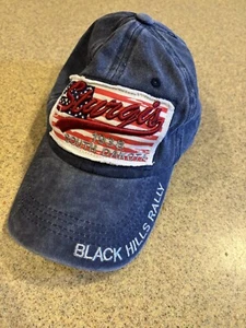 STURGIS 2022 TRUCKER HAT ADJUSTABLE STRAPBACK HAT CAP Black DISTRESSED - Picture 1 of 3