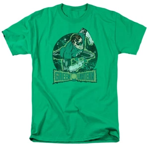 Green Lantern In The Spotlight T Shirt Mens Licensed DC Comics Tee Kelly Green - Picture 1 of 2