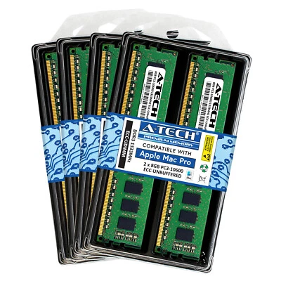 64GB KIT 8X 8GB PC3-10600 1333 MHZ ECC UNBUFFERED APPLE Mac Pro MEMORY RAM - Image 1 of 4