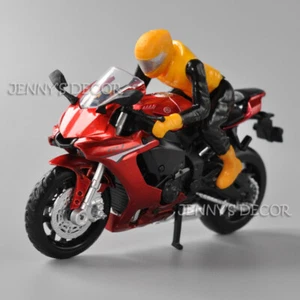 1:18 Motocicleta fundida a presión Modelo Toy Yamaha YZF-R1 Sport Bike con figura de piloto - Imagen 1 de 16
