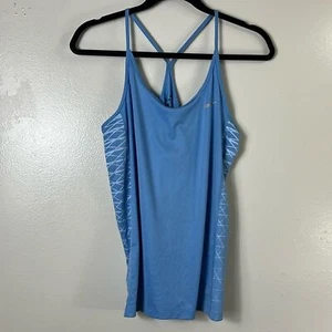 Nike Blue Dri-Fit One Elastika Training Tank Top Women’s Size L - Picture 1 of 7