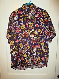 VTG 2000 LOS ANGELES L.A. LAKERS HAWAII HAWAIIAN SHIRT HULA GIRL SURFBOARDS LRG - Picture 1 of 12