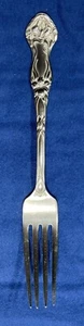 Fork by WBM SHEFFIELD 7 1/4” Silverplate Floral Lily (Sheffield Plate) England - Picture 1 of 4