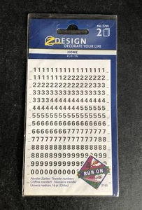 4 Packs Of Rub-On Number Transfers 0-9 Black 3765 BNIP Avery Zweckform Z Design - Picture 1 of 3